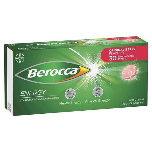 Berocca Energy Original Berry 30 Effervescent Tablets