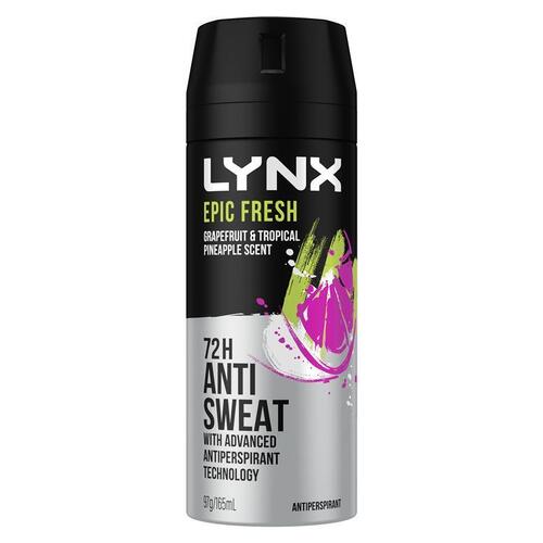 Lynx Deodorant Antiperspirant Epic Fresh 165ml