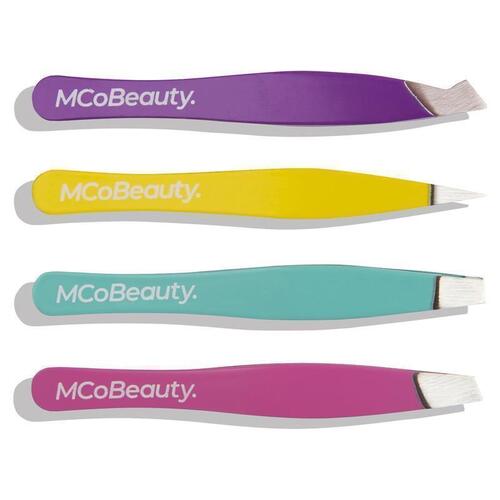 MCoBeauty Perfect Tweezers Professional 4 Pack Set