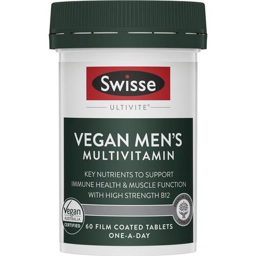 Swisse Vegan Mens Ultivite 60 Tablets