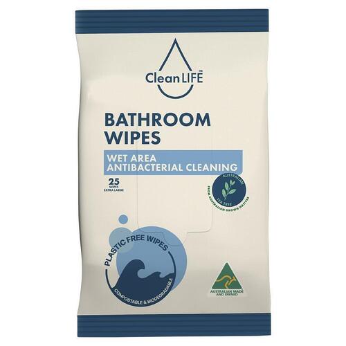 CleanLIFE Bathroom Wipes 25 Pack