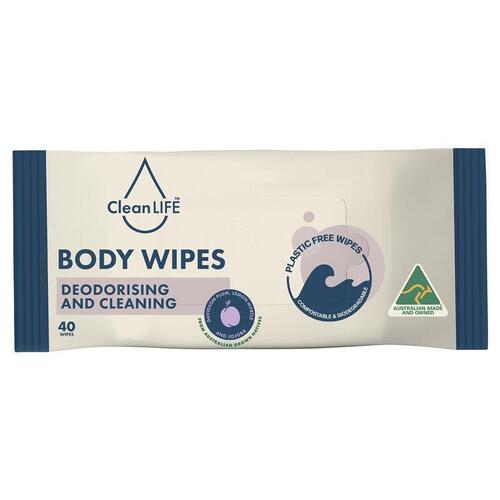 CleanLIFE Body Wipes 40 Pack