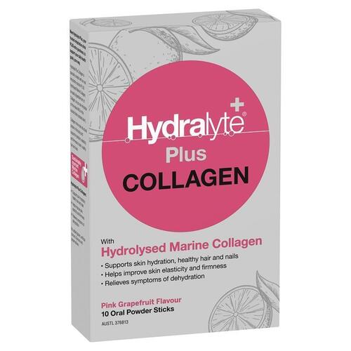 Hydralyte Plus Collagen Powder Sticks 10 Sticks