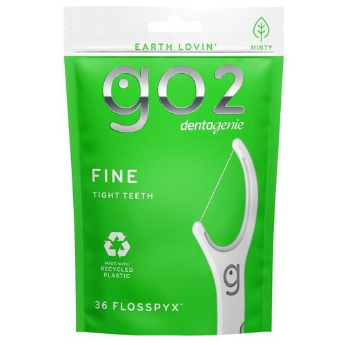 GO2 Dentagenie Fine Flosspyx Mint 36 Pack