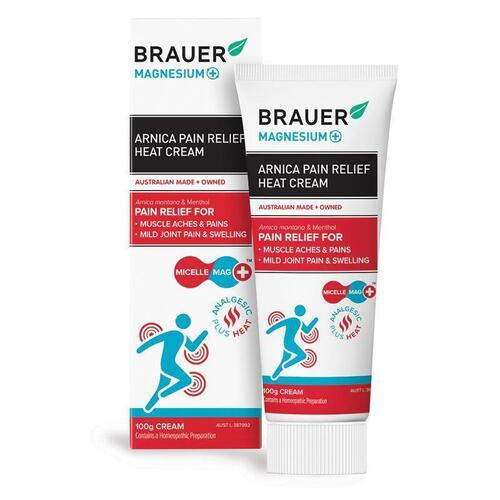 Brauer Magnesium+ Pain Relief Heat Cream 100g