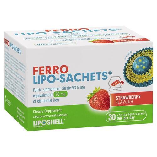 Lipo-Sachets Ferro Strawberry 5g 30 Sachets