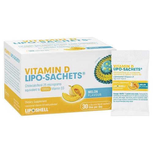 Lipo-Sachets Vitamin D Melon 5g 30 Sachets