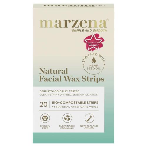 Marzena Natural Facial Wax Strips 20 Pack