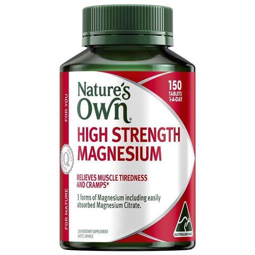 Nature's Own Magnesium for Muscle Health High Strength 150 Tablets