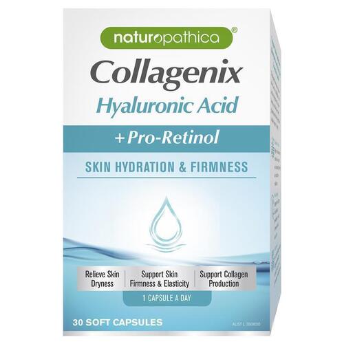 Naturopathica Collagenix Hyaluronic Acid + Pro Retinol 30 Capsules