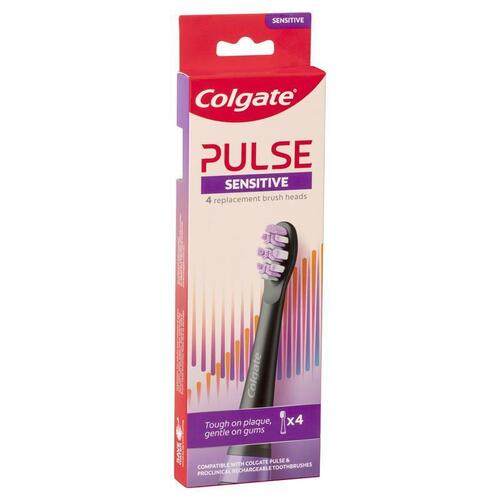 Colgate Electric Toothbrush Pulse Sensitive Refills 4 Pack