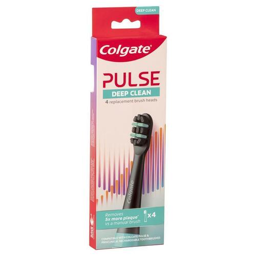 Colgate Electric Toothbrush Pulse Deep Clean Refills 4 Pack