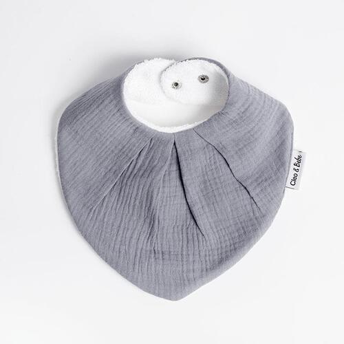 Cleo & Bebe Waterproof Bandana Bib - Slate Grey Online Only