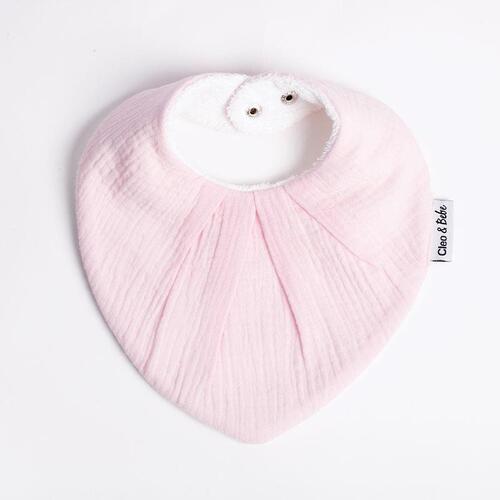 Cleo & Bebe Waterproof Bandana Bib - Blush Pink Online Only