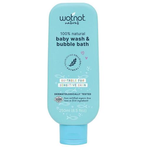 Wotnot Naturals 100% Natural Baby Wash & Bubble Bath 250ml