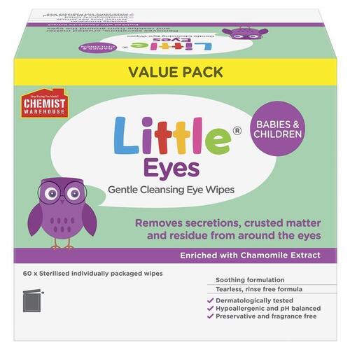 Little Eyes Cleansing Wipes 60 Exclusive Size