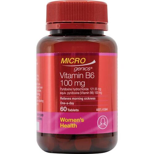 Microgenics Vitamin B6 100mg 60 Tablets