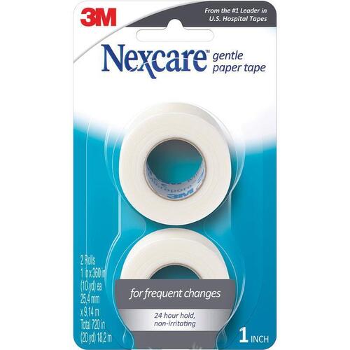 Nexcare Gentle Paper Tape Micropore White 25mm 2 Pack