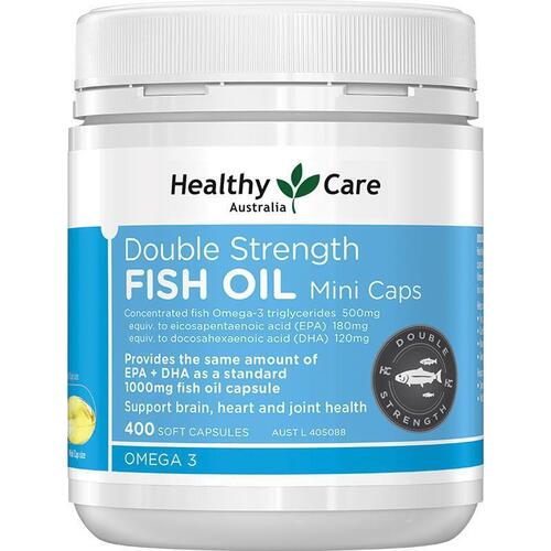 Healthy Care Double Strength Fish Oil Mini 400 Capsules