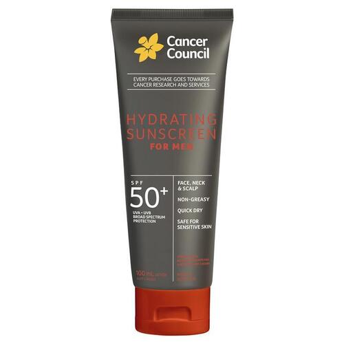 Cancer Council SPF50+ Hydrating Sunscreen For Men 100ml