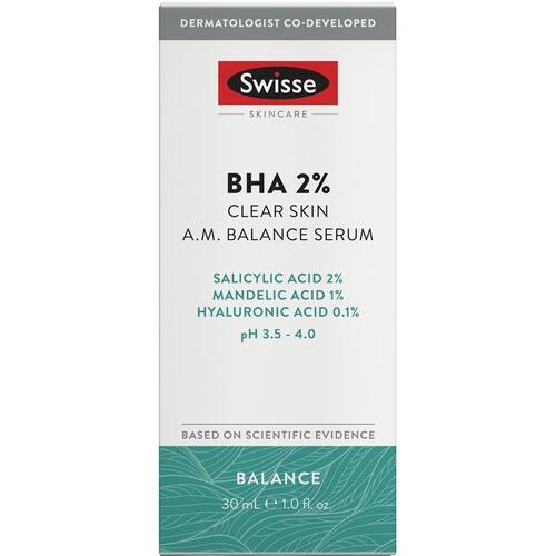 Swisse Skincare BHA 2% Clear Skin AM Balance Serum 30ml