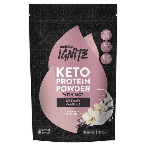 Melrose Ignite Keto Protein Powder With MCT Creamy Vanilla 300g