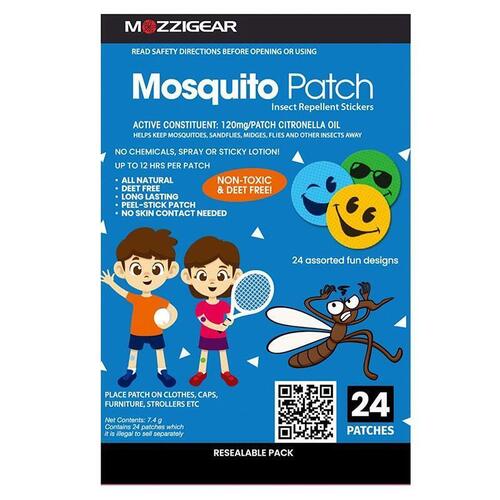 Mozzigear Mosquito Patch Insect Repellent Stickers For Kids 24 Pack