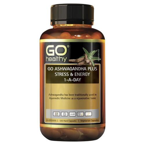 GO Healthy Ashwagandha Plus Stress & Energy 20 Capsules Exclusive Size