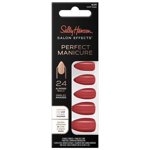 Sally Hansen Salon Effects Manicure 24 Almond PressOn Nails ASAP Apple