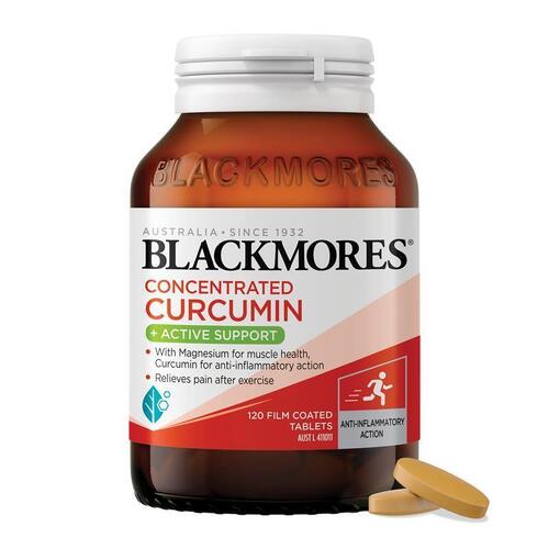 Blackmores Concentrated Curcumin + Active Support 120 Tablets