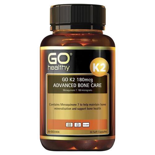 Go Healthy K2 180mcg Advanced Bone Care 30 Soft Capsules