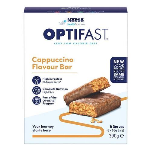 Optifast VLCD Bars Cappuccino Flavour 6 X 65g Pack