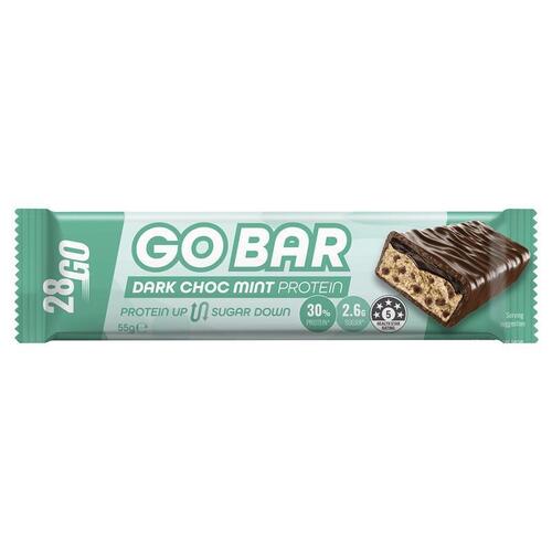 28GO GO Bar Dark Choc Mint Protein Bar 55g