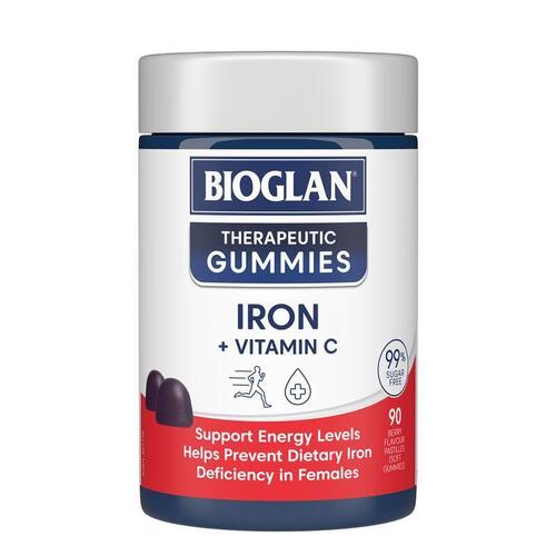 Bioglan Therapeutic Gummies Iron + Vitamin C 90 Gummies