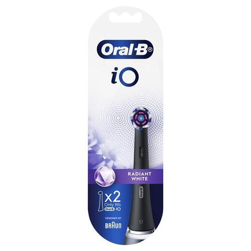 Oral B Power Toothbrush iO Refill Radiant White Black 2 Pack