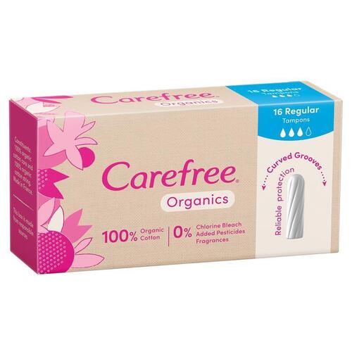 Carefree Organic Tampon Regular 16