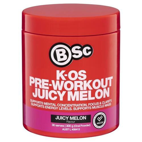 BSc K-OS Pre-Workout Juicy Melon 300g