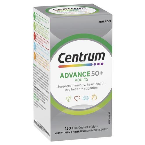 Centrum Advance 50+ 150 Tablets Exclusive Size