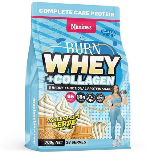 Maxine's Burn Protein Whey + Collagen Vanilla Soft Serve 700g