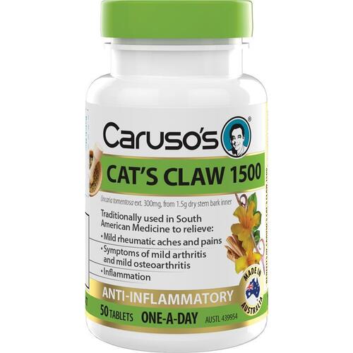 Carusos Cats Claw 1500 50 Tablets