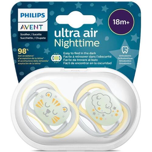 Avent Ultra Air Soother Night Time Glow 18+ Months 2 Pack