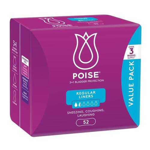 Poise Liner Regular Bulk 52