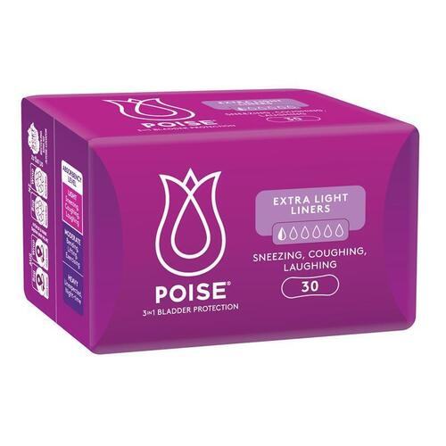 Poise Extra Light Liner Bulk 30