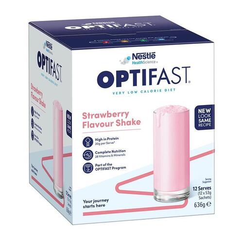 Optifast VLCD Shake Strawberry 12 x 53g NEW