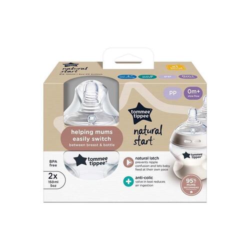 Tommee Tippee Natural Start 150ml PP Bottles 2 Pack