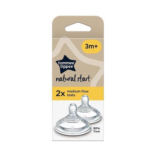 Tommee Tippee Natural Start Medium Flow Teats 2 Pack