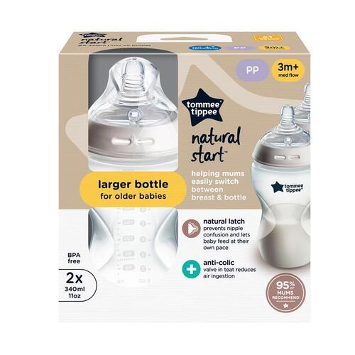 Tommee Tippee Natural Start 340ml PP Bottles 2 Pack