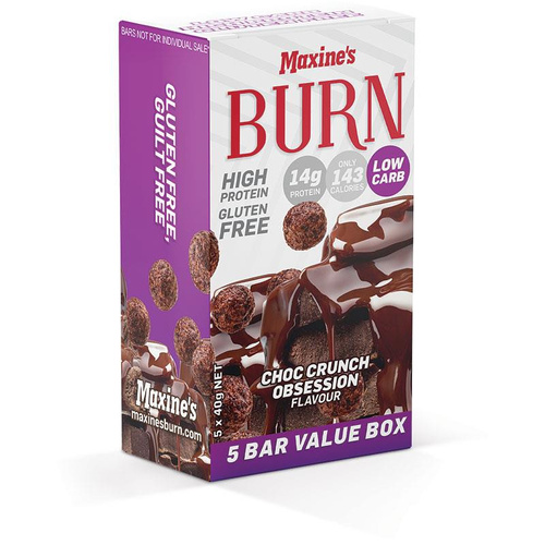 Maxine's Burn Bars Choc Crunch Obsession 5 x 40g