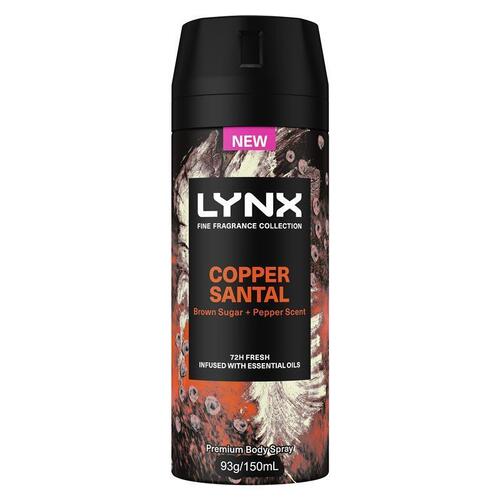 LYNX Fine Fragrance Collection Copper Santal Premium Body Spray 150ml