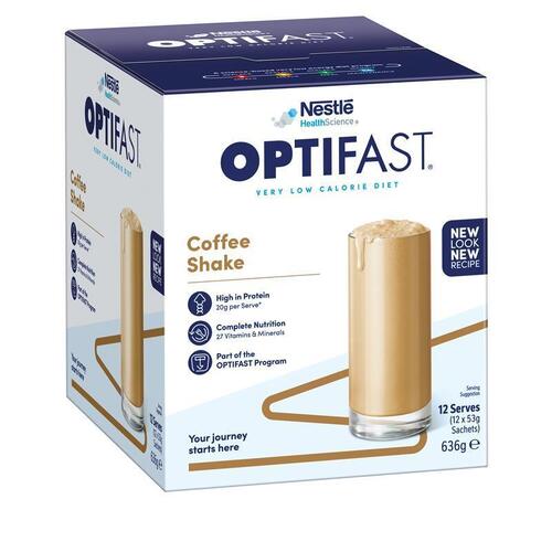 Optifast VLCD Shake Coffee 12 x 53g NEW